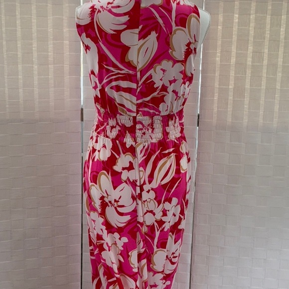 Vince Camuto Hot Pink Floral Maxi Dress - Picture 2 of 3